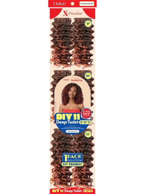 Outre X-Pression Twisted Up One Pack Solution Crochet Braid - DIY11 DEEP TWIST"