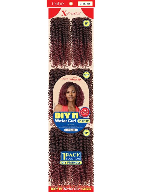Outre X-Pression Twisted Up One Pack Solution Crochet Braid - DIY11 WATER CURL"