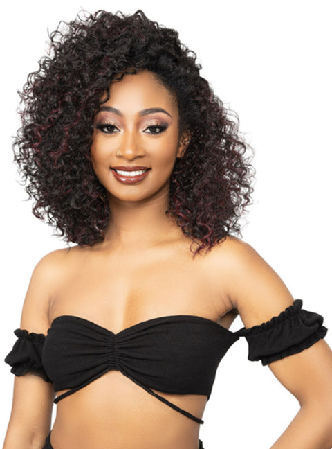Janet Collection Remy Illusion 100% Human Hair Mix Easy N Swift Half Wig - DOHA  *SALE