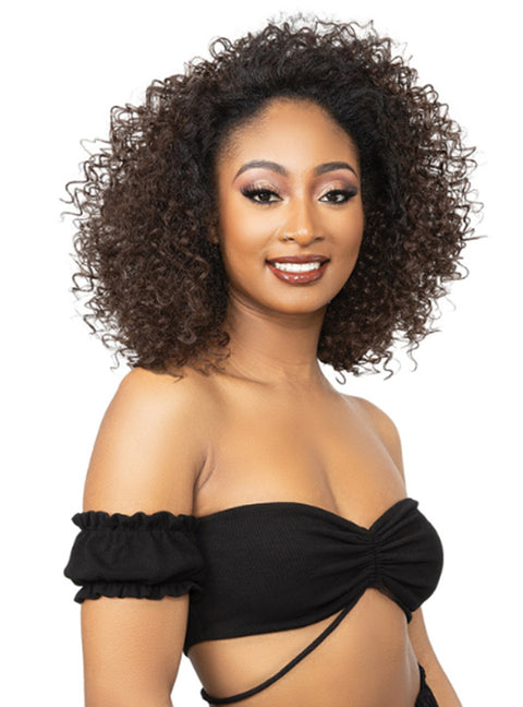 Janet Collection Remy Illusion 100% Human Hair Mix Easy N Swift Half Wig - DOHA  *SALE