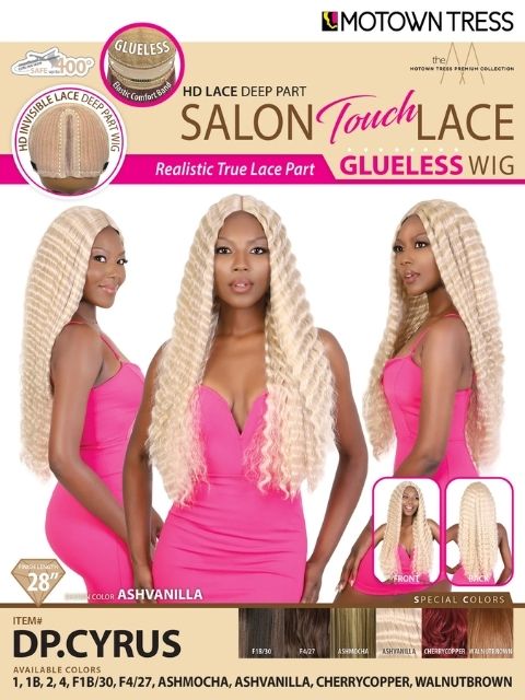 Motown Tress Salon Touch Glueless HD Lace Deep Part DP.CYRUS Lace Wig