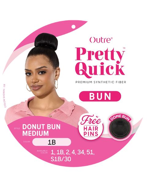 Outre Pretty Quick Premium Synthetic Bun - DONUT BUN MEDIUM