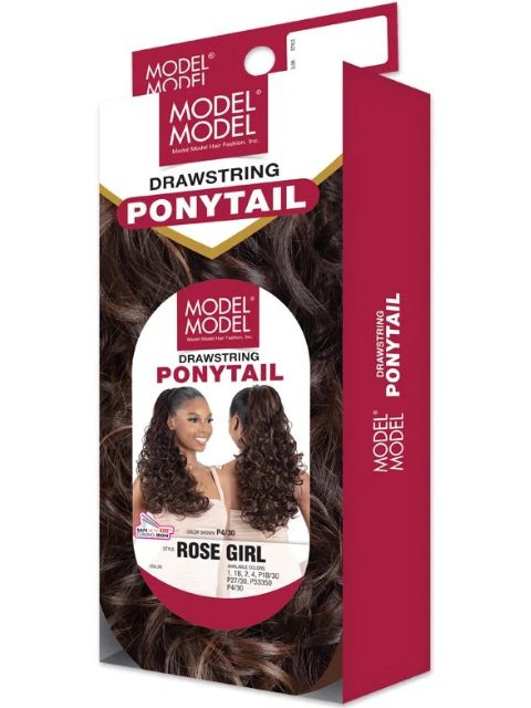 Model Model Drawstring ROSE GIRL" Ponytail