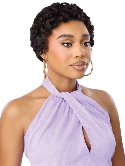 Outre Premium Duby Dazzle 100% Human Hair 13x4 HH-PIN CURL PIXIE" Lace Front Wig