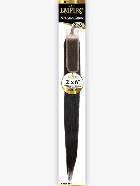 Sensationnel Empire 100% Human Hair 2x6 HD Lace Closure - YAKI"