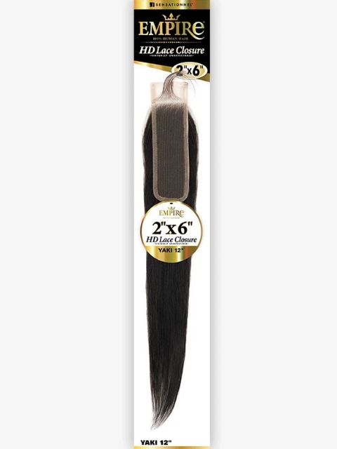 Sensationnel Empire 100% Human Hair 2x6 HD Lace Closure - YAKI"