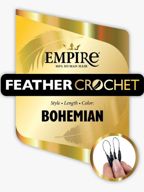 Sensationnel Empire Feather 100% Human Hair Crochet Braid BOHEMIAN "