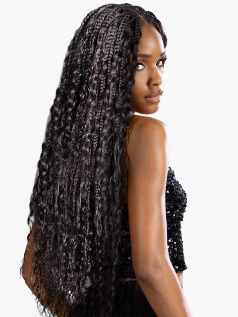 Sensationnel Empire Feather 100% Human Hair Crochet Braid JERRY CURL"