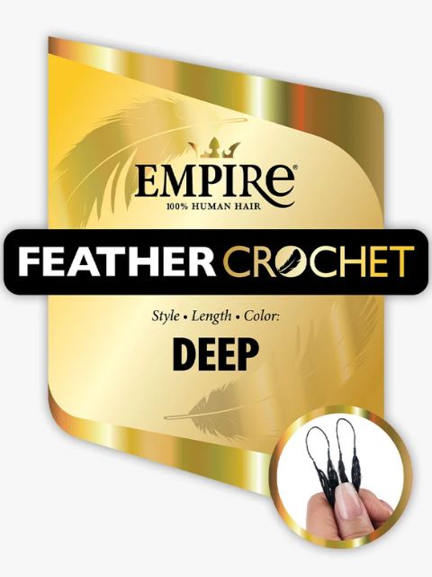 Sensationnel Empire Feather 100% Human Hair Crochet Braid DEEP "