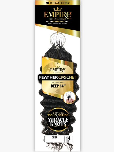 Sensationnel Empire Feather 100% Human Hair Crochet Braid DEEP "