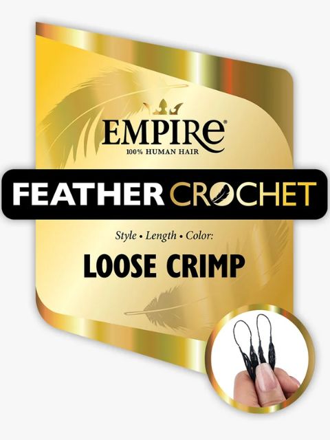 Sensationnel Empire Feather 100% Human Hair  Crochet Braid-LOOSE CRIMP"