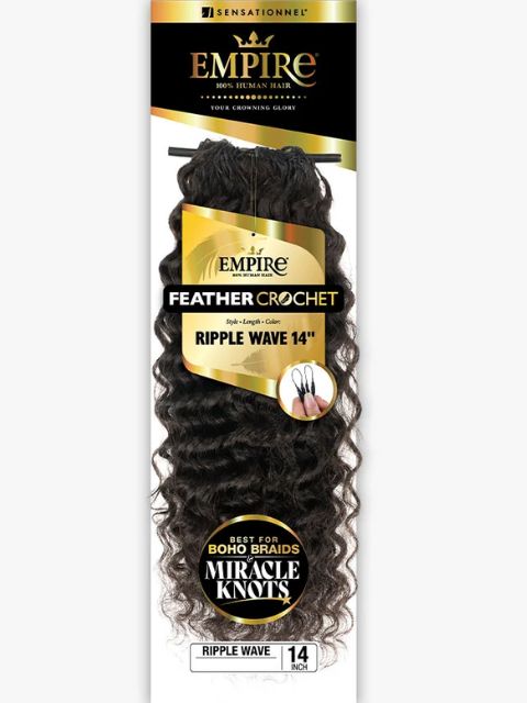 Sensationnel Empire Feather 100% Human Hair  Crochet Braid-RIPPLE WAVE"