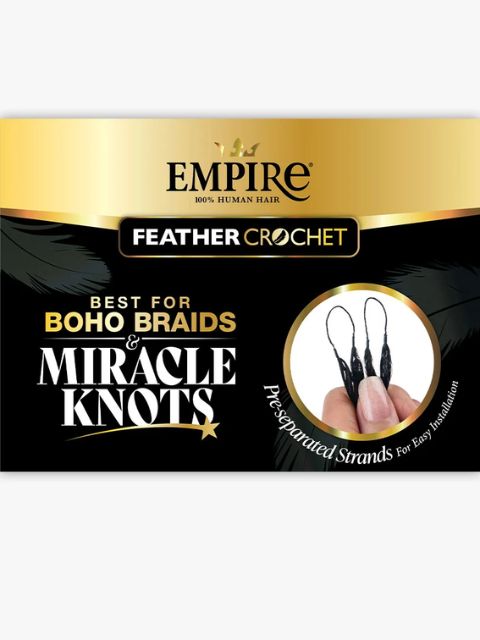 Sensationnel Empire Feather 100% Human Hair  Crochet Braid-LOOSE CRIMP"