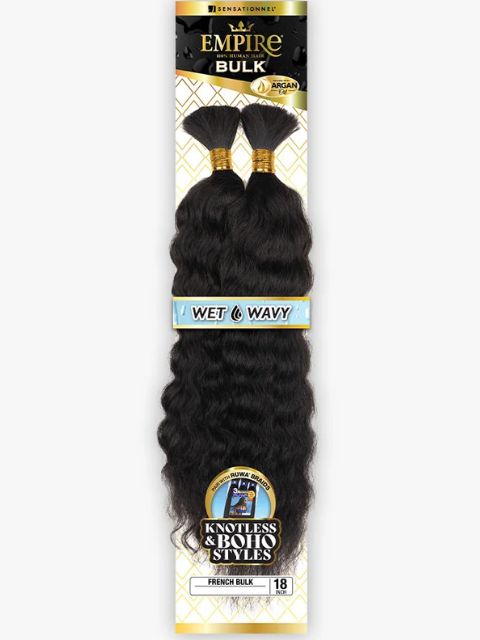 Sensationnel 100% Human Hair Empire Wet And Wavy FRENCH BULK 18 Braids