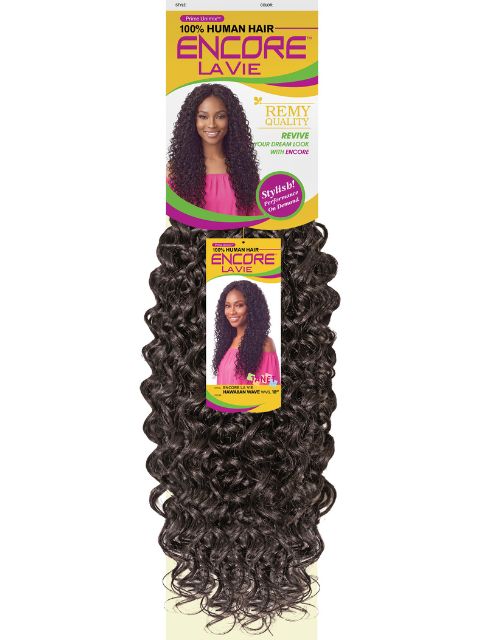 Janet Collection Human Hair Blend Encore Lavie Feather Crochet Knotless Braid Extension HAWAIIAN WAVE" Weave (ELHWW)