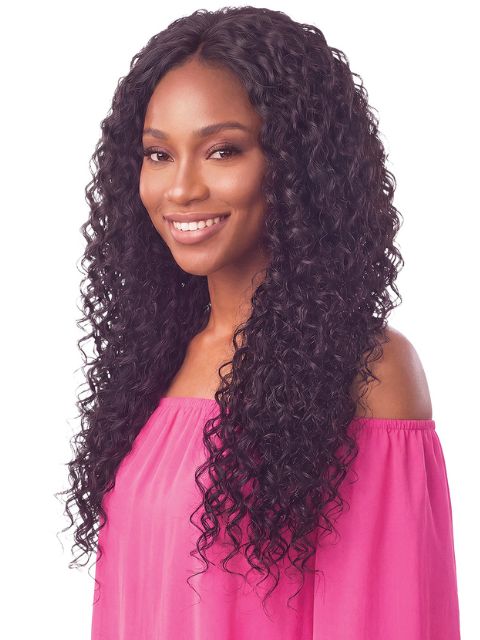 Janet Collection Human Hair Blend Encore Lavie Feather Crochet Knotless Braid Extension HAWAIIAN WAVE" Weave (ELHWW)