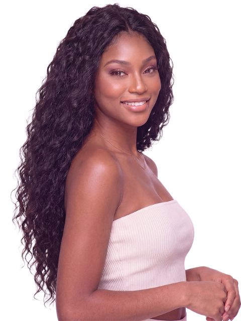 Janet Collection Human Hair Blend Encore Lavie Feather Crochet Knotless Braid Extension OCEAN WAVE" Weave (ELOWW)