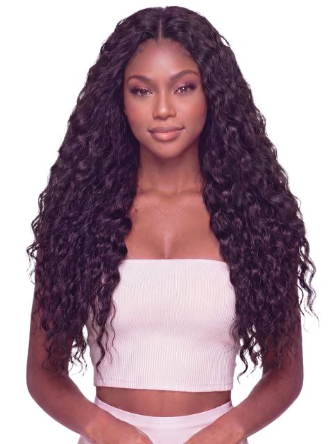 Janet Collection Human Hair Blend Encore Lavie Feather Crochet Knotless Braid Extension OCEAN WAVE" Weave (ELOWW)