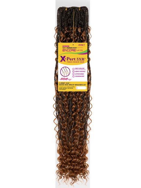 Janet Collection Encore Lavie X-Pert 3XB BOHO BOX BRAID WEAVING 24" Track Braid Hair
