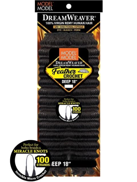 Model Model 100% Human Hair Feather Crochet Dreamweaver Braid- DEEP 18"