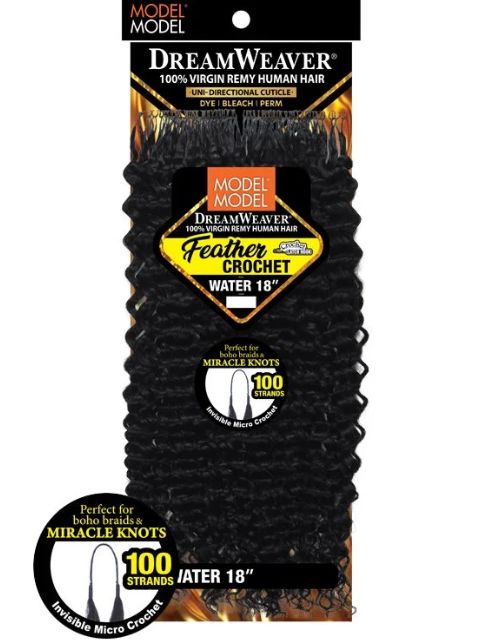 Model Model 100% Human Hair Feather Crochet Dreamweaver Braid- WATER 18"