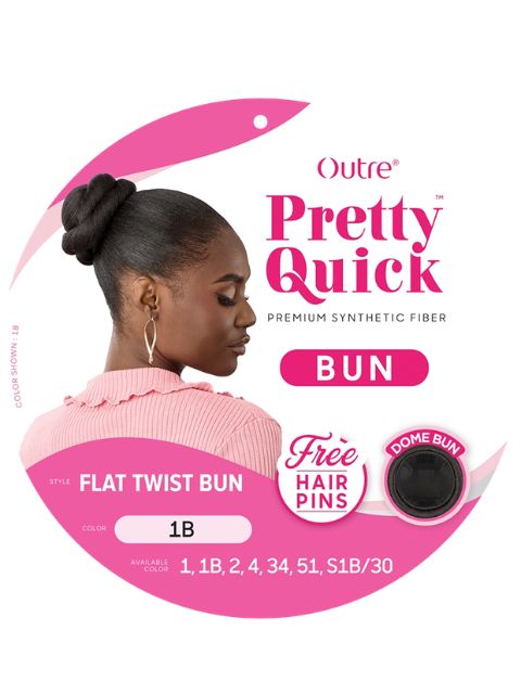 Outre Pretty Quick Premium Synthetic FLAT TWIST BUN Bun