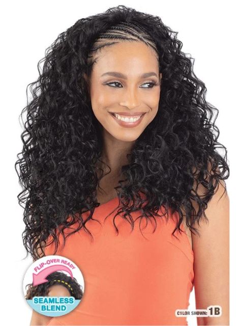 Model Model Flip "N" Fine Drawstring Full Cap SNATCHA" Half Wig