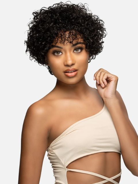Vivica A Fox Imperial 100% Human Hair Pure Comfort Cap GARNET Full Wig
