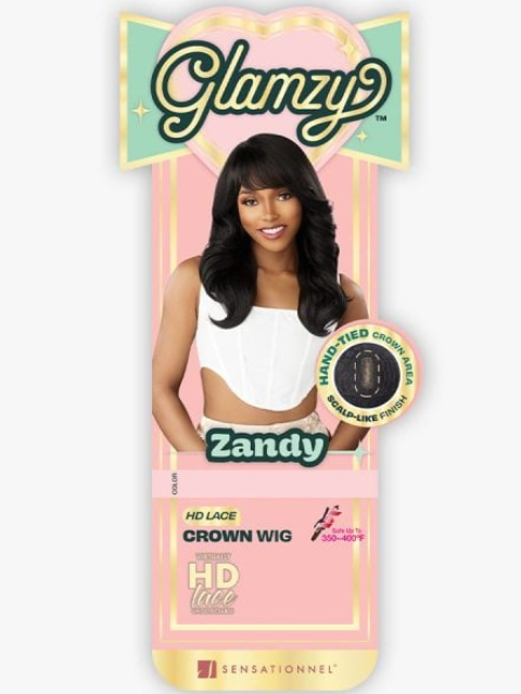 Sensationnel Glamzy HD Lace Parting Wig GLAMZY LACE CROWN_ZANDY"