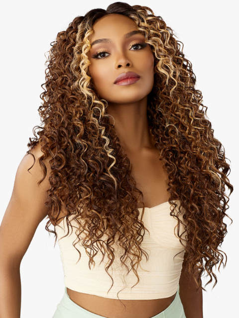 Sensationnel GLAMZY LACE CROWN ZINNIA HD Lace Parting Wig