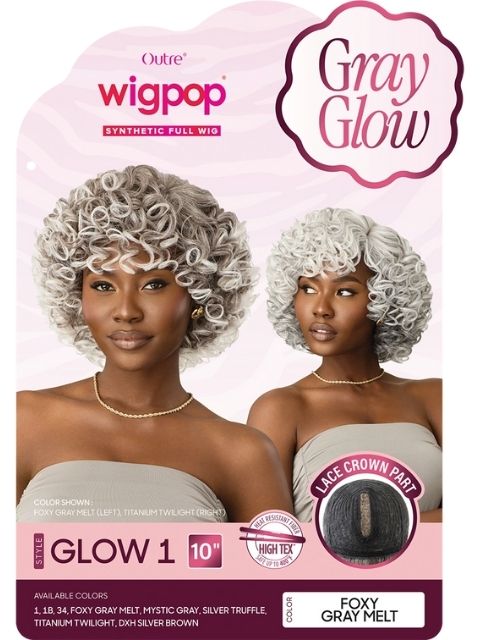 Outre Wigpop GrayGlow Premium Synthetic GLOW 1" Full Wig
