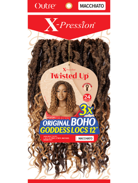 Outre X-Pression Twisted Up 3X ORIGINAL BOHO GODDESS LOCS Braid 12"