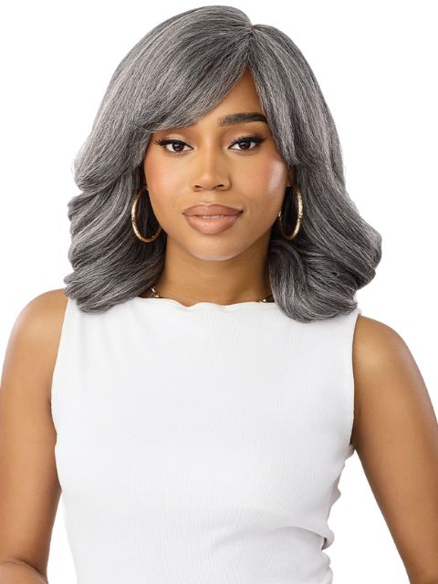 Outre Wigpop GrayGlow Premium SyntheticGLOW 5"  Full Wig
