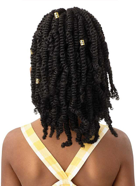 Outre Lil Looks Premium Synthetic Drawstring Ponytail - GOLD CUFFED BOMB TWISTS 12