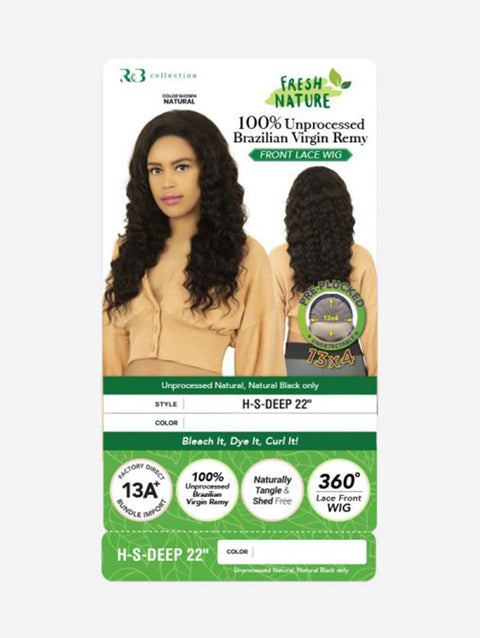 R&B Collection 100% Unprocessed Brazilian Virgin Remy Human Hair Lace Wig - H-S-DEEP 22"