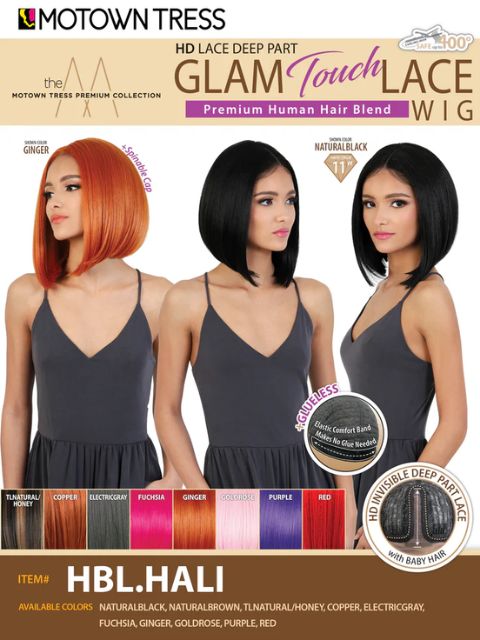 Motown Tress Glam Touch Glueless HD Deep Part Lace Wig - HBL.HALI