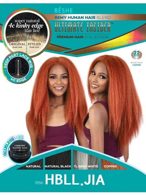 Beshe Ultimate Insider Collection Glueless Deep Part Lace Wig - HBLL.JIA