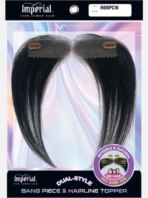 Vivica A Fox Imperial SnapBang100% Human Hair Bang Piece and Hairline Topper HDBPC10"