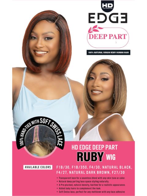Femi Collection HD Edge 100% Virgin Remy Human Hair Deep Part RUBY