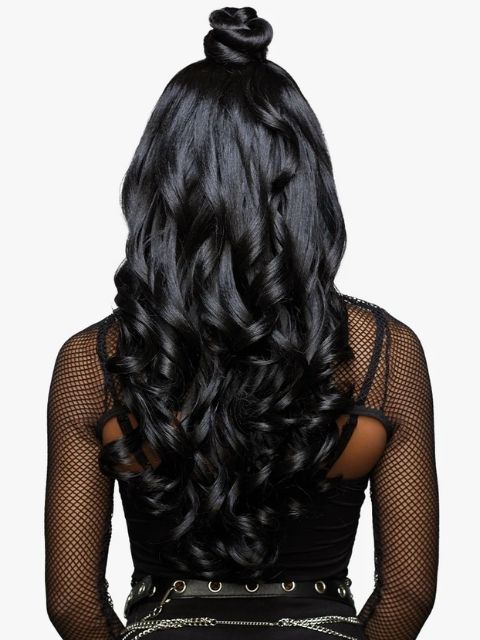 Sensationnel HexDoll 100% Premuim Fiber Glueless HEXDOLL_ELVIRA" HD Lace Wig
