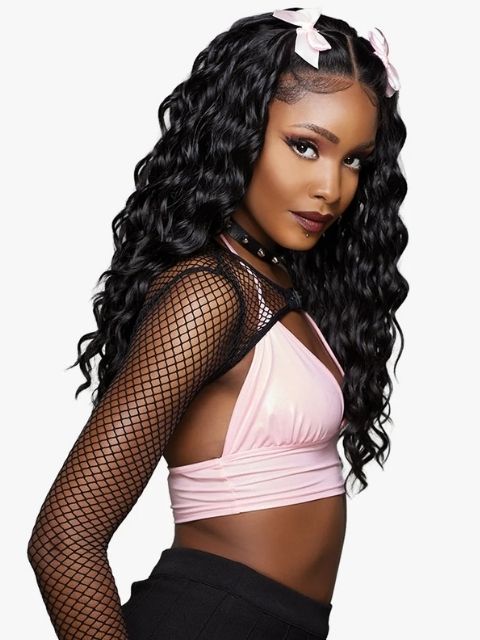 Sensationnel HexDoll 100% Premuim Fiber Glueless HEXDOLL_EMBER" HD Lace Wig