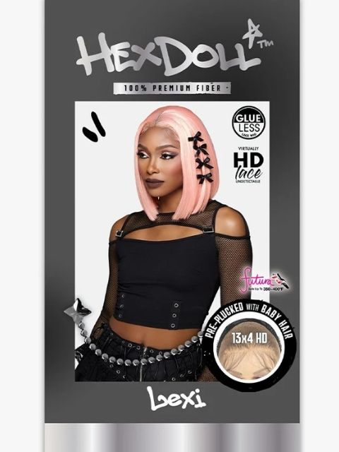 Sensationnel HexDoll 100% Premuim Fiber Glueless HD Lace Wig-HEXDOLL_LEXI
