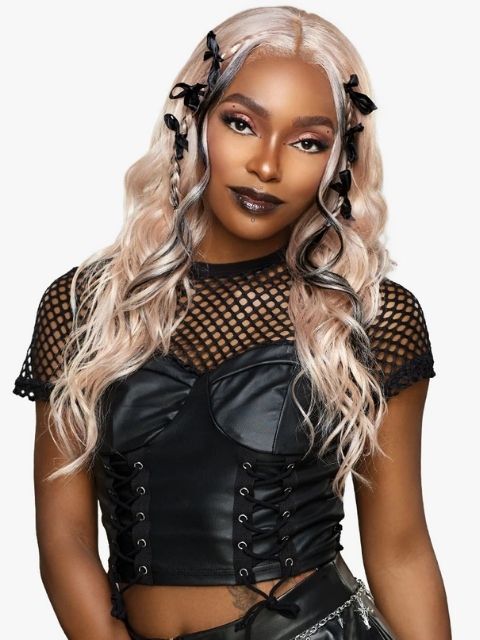 Sensationnel HexDoll 100% Premuim Fiber Glueless HEXDOLL_RAVEN- HD Lace Wig