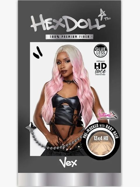Sensationnel HexDoll 100% Premuim Fiber Glueless HD HEXDOLL_VEX" Lace Wig