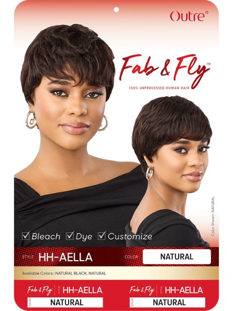 Outre Premium Fab & Fly Human Hair HH-AELLA" Full Wig