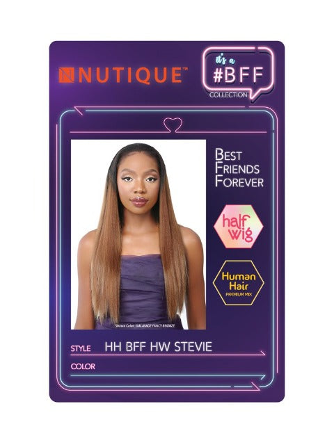 Nutique BFF Collection 100% Human Hair Mix Half Wig - HW STEVIE