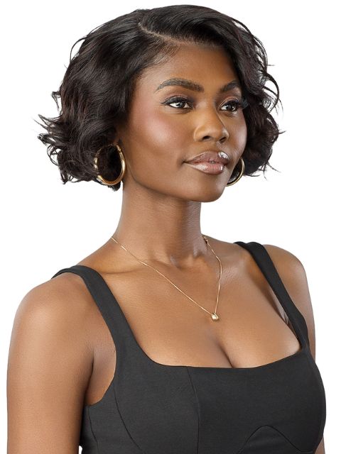 Outre My Tresses Black Label M-Line HD 13X5 Glueless Lace Front Wig - HH-BODY CURL BOB 8"