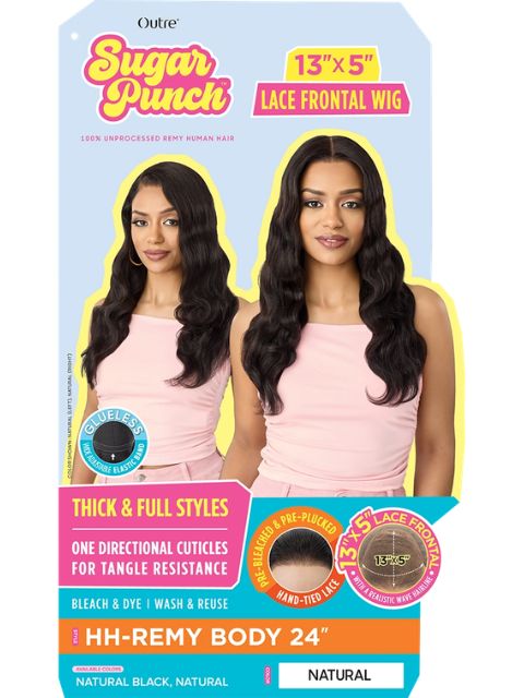 Outre SugarPunch 100% Unprocessed Human Hair 13X5 Lace Front Wig- HH REMY BODY 24"