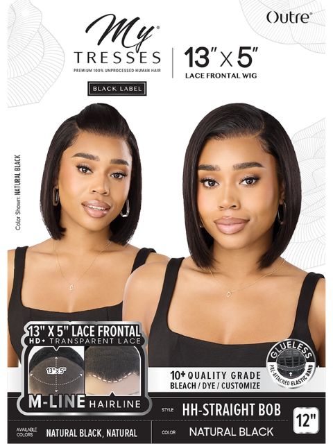 Outre My Tresses Black Label M-Line HD 13X5 Glueless Lace Front Wig - HH-STRAIGHT BOB 12"