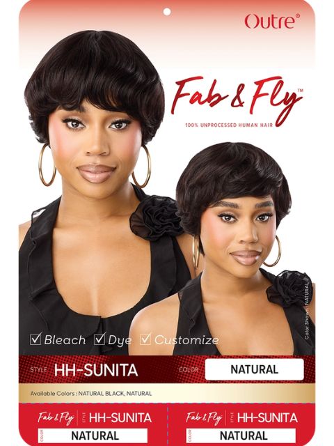 Outre Premium Fab & Fly Human Hair H-SUNITA" Full Wig